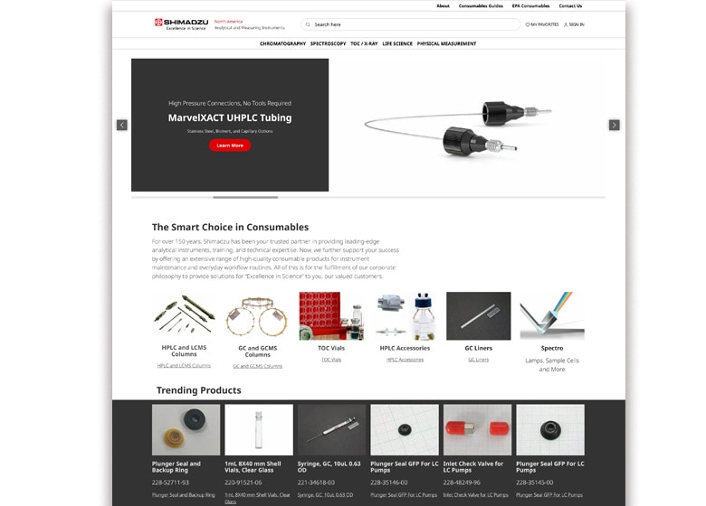 New Shimadzu Web Store