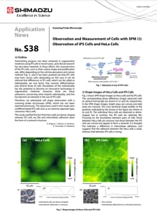 Observation and Measurement of Cells with SPM (I): Observation of iPS Cells and HeLa Cells