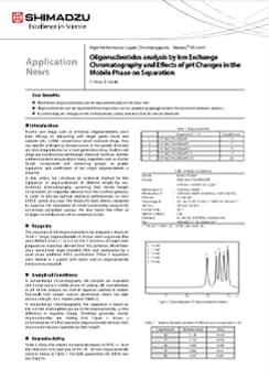 Oligonucleotides analysis by Ion Exchange Chromatography and Effects of pH Changes in the Mobile Phase on Separation