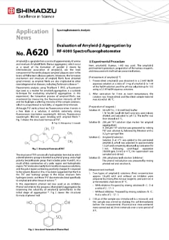 Evaluation of Amyloid-β Aggregation by RF-6000 Spectrofluorophotometer