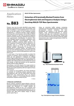 Extraction of N-terminally Blocked Proteins from Electrophoresis Gels and Sequence Analysis Using a Benchtop MALDI-TOF Mass Spectrometer