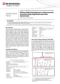 Efficient Method Development on Pharmaceutical Impurities Using Single Quadrupole Mass Spectrometer