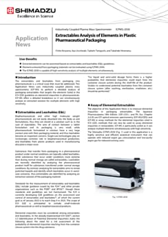 Extractables Analysis of Elements in Plastic Pharmaceutical Packaging