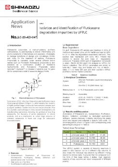 Isolation and identification of Fluticasone degradation impurities by UFPLC