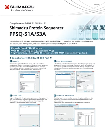 Shimadzu Protein Sequencer PPSQ-51A/53A-Compliance with FDA 21 CFR Part 11