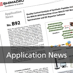 Application News - Quality Control Analysis of Synthetic Peptides Using the MALDI-8020 Benchtop Linear MALDI-TOF Mass Spectrometer and QC Reporter Software